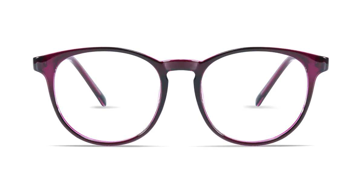 Oval Tortoiseshell/Purple Eyeglasses