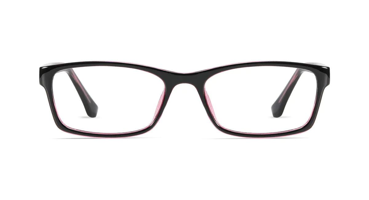 Rectangle Pink/Black Eyeglasssess