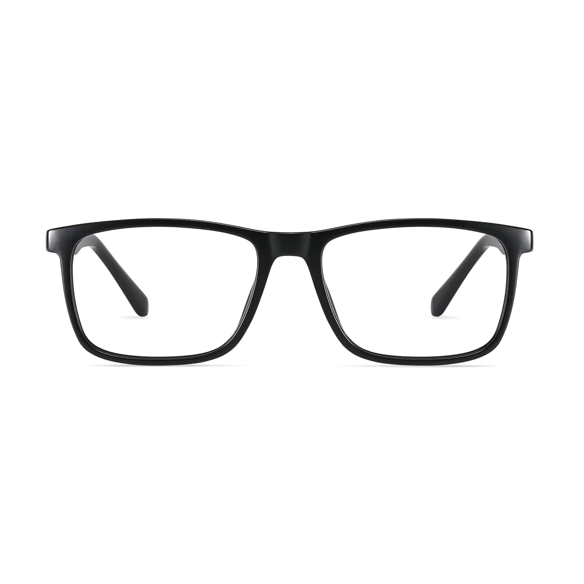 Rectangle Matte Black Eyeglasses