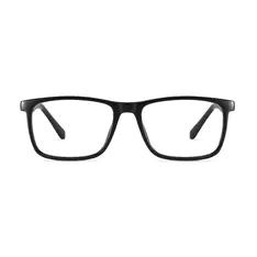 Rectangle Matte Black Eyeglasses