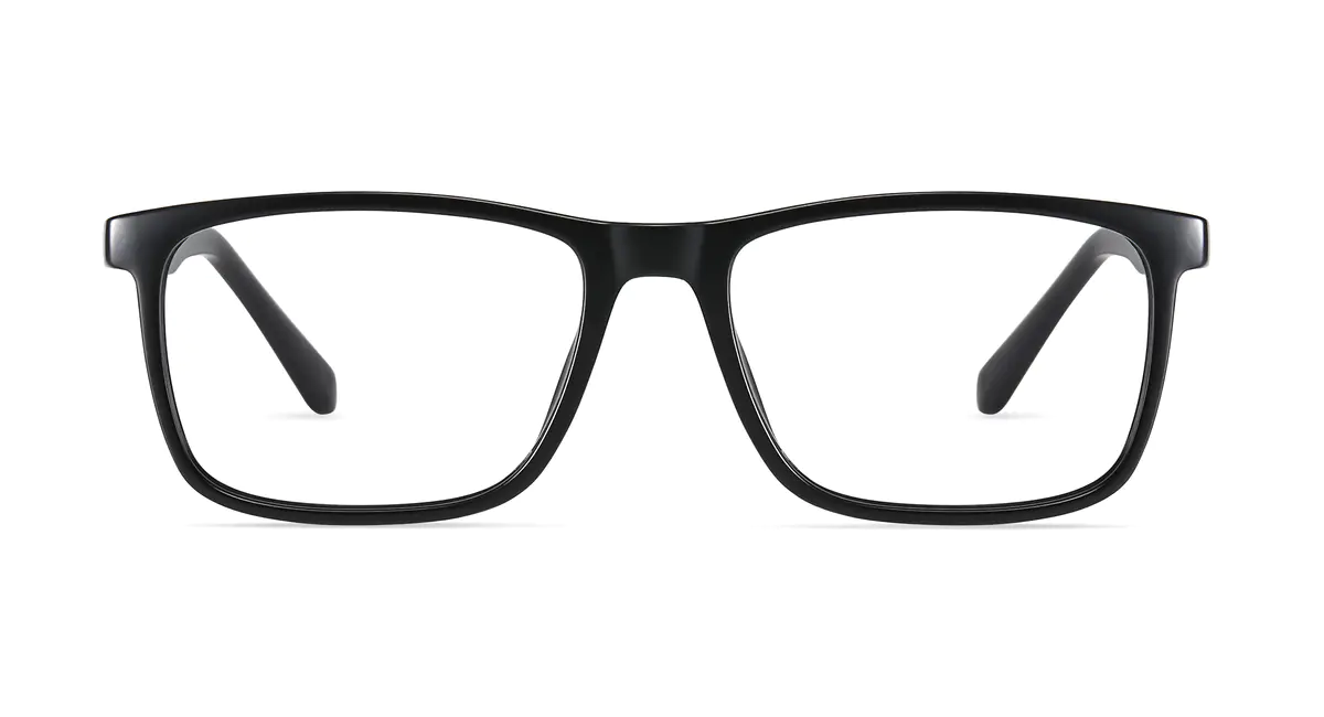 Rectangle Matte Black Eyeglasses
