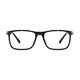 Rectangle Matte Black Eyeglasses