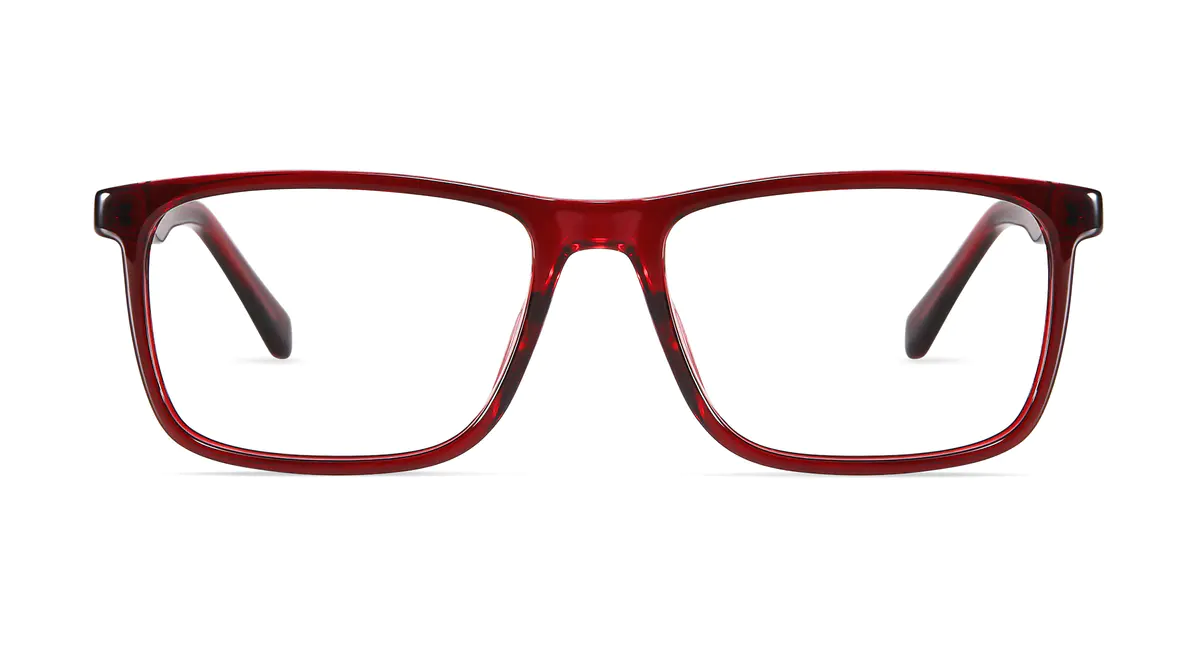 Rectangle Red Eyeglasses