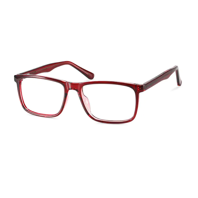 Rectangle Red Eyeglasses