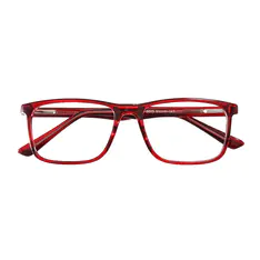 Rectangle Red Eyeglasses