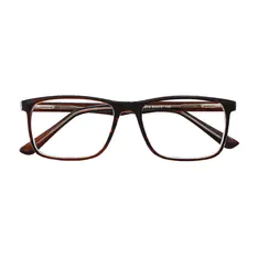 Rectangle Brown Eyeglasses