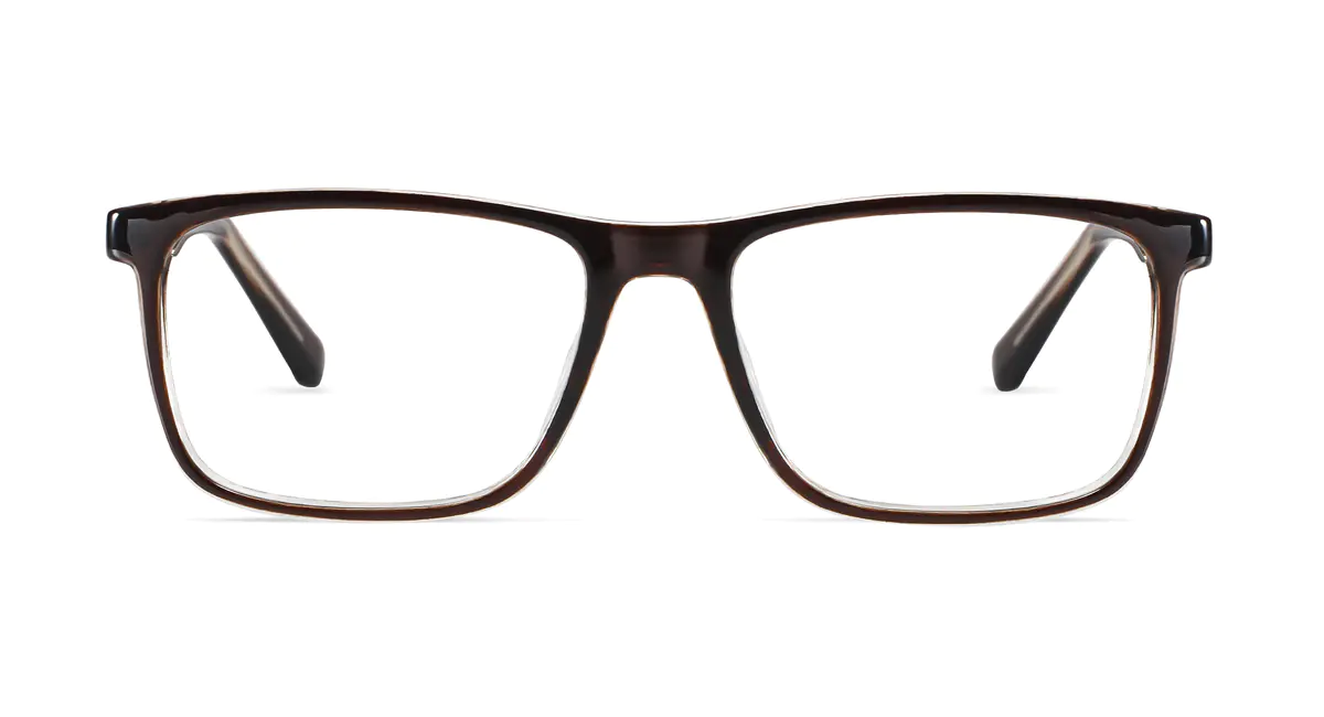 Rectangle Brown Eyeglasses