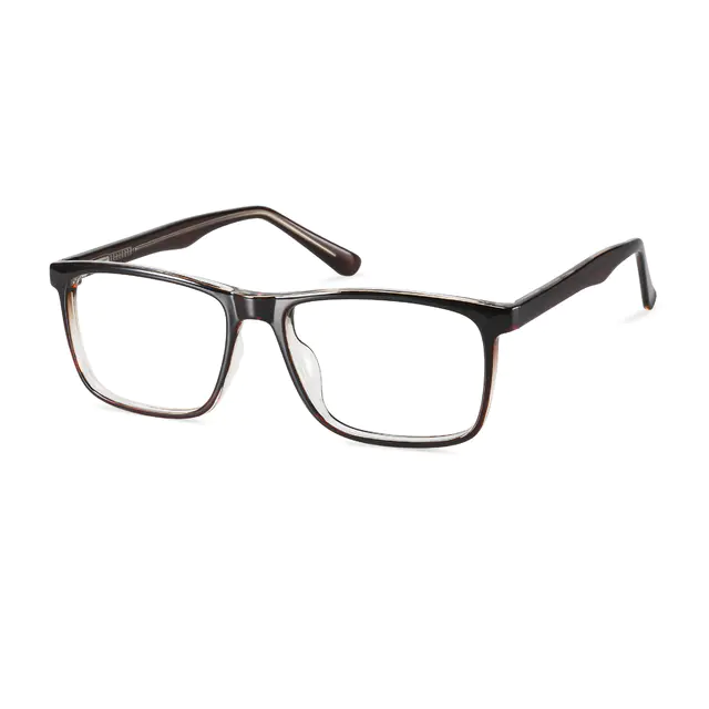 Rectangle Brown Eyeglasses