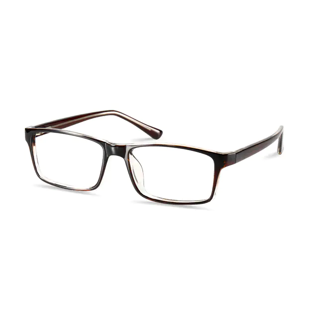 Rectangle Brown Eyeglasses