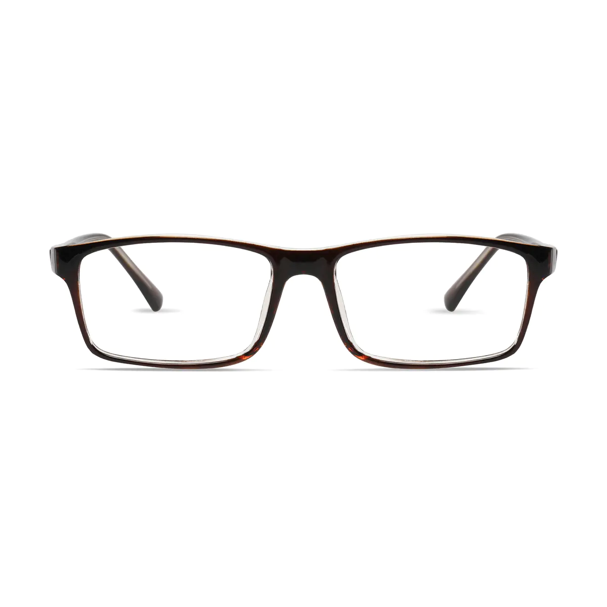 Rectangle Brown Eyeglasses