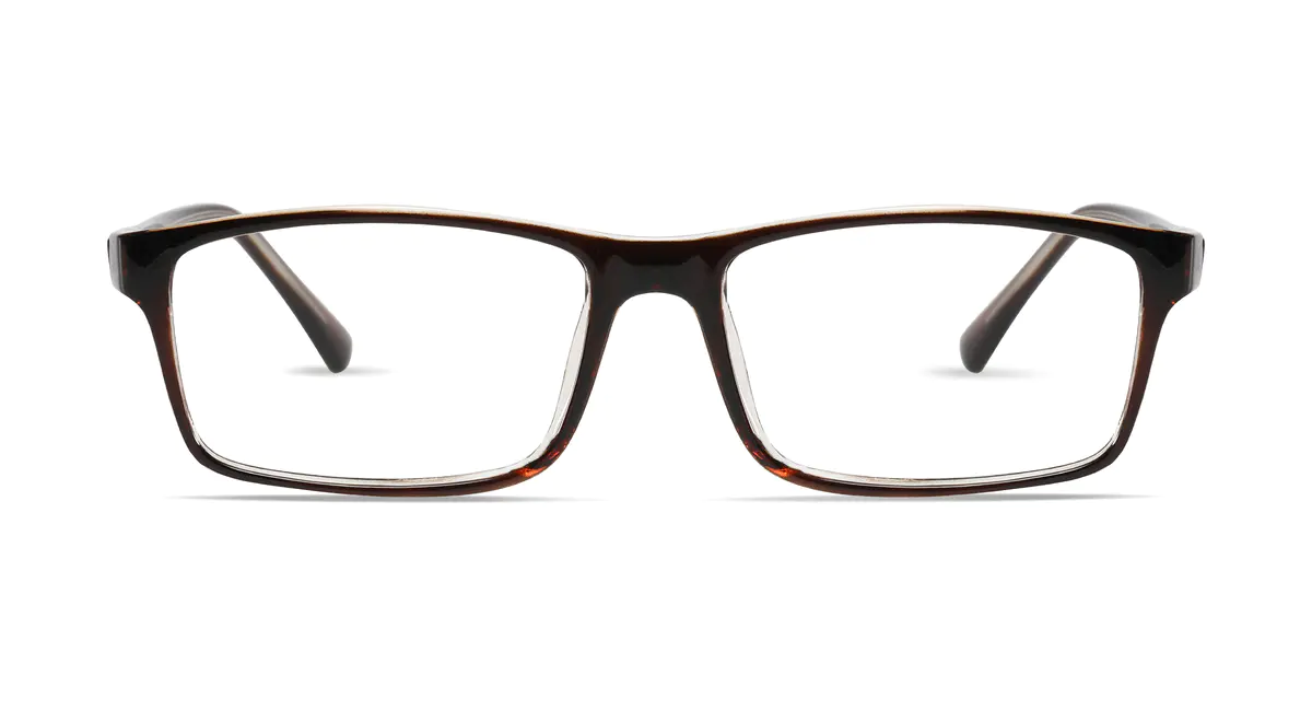 Rectangle Brown Eyeglasses