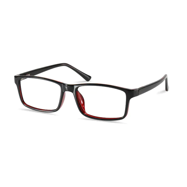 Rectangle Red/Black Eyeglasses