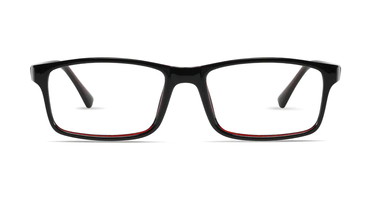 Rectangle Red/Black Eyeglasses