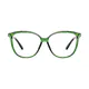Oval Transparent Green Eyeglasses