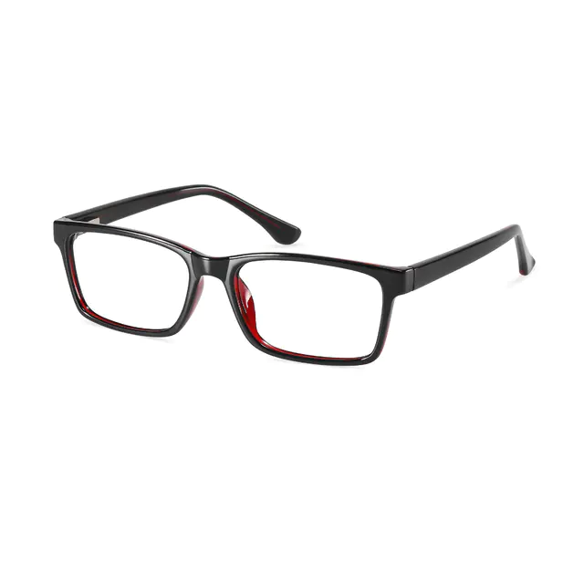 Rectangle Black/Red Eyeglasses