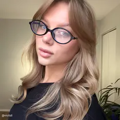 Oval Black Eyeglasses