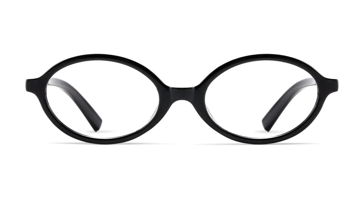 Oval Black Eyeglasses