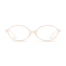 Oval White Eyeglasses