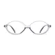 Oval Transparent Gray Eyeglasses