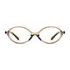Oval Transparent Brown Eyeglasses