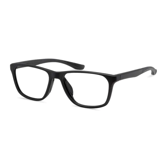 Rectangle Black Sport Eyeglasses