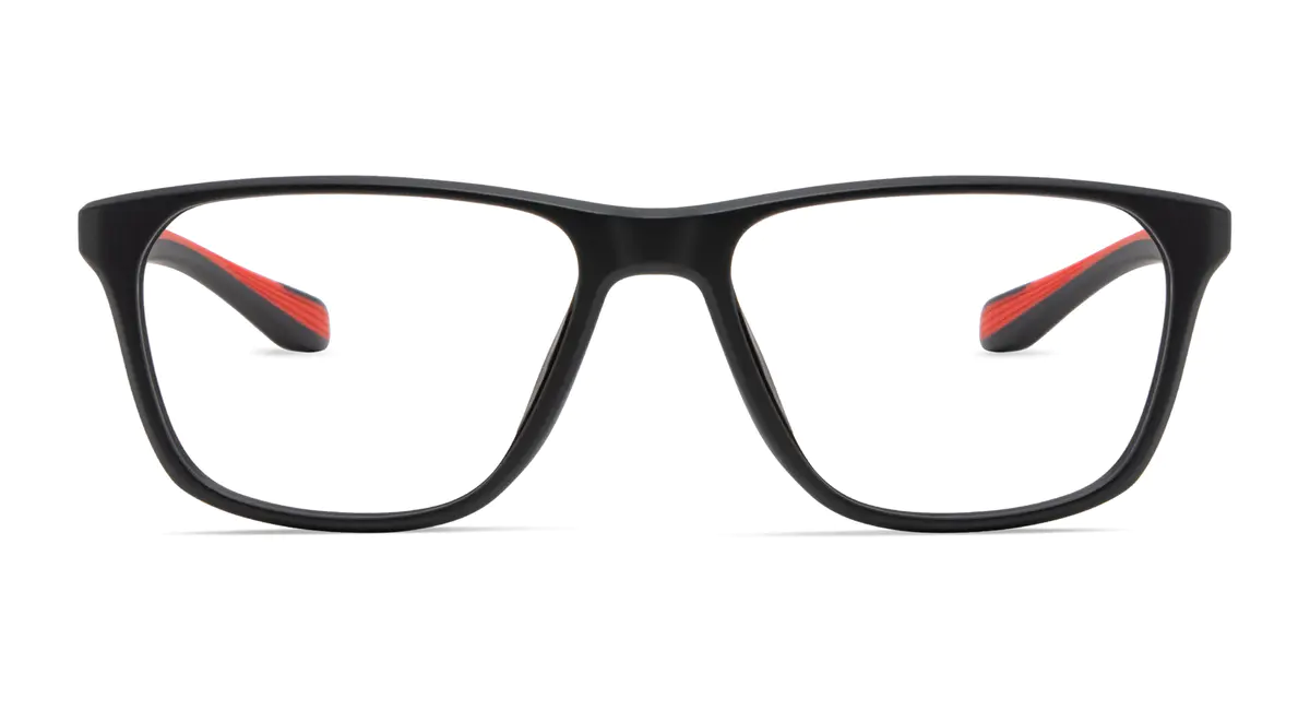 Rectangle Black/Wine Sport Eyeglasses