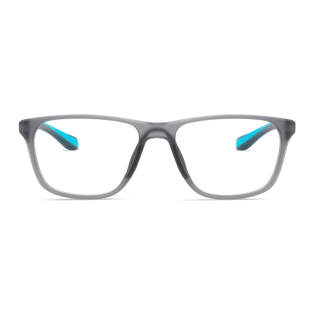 Rectangle Transparent Gray/Blue Sport Eyeglasses