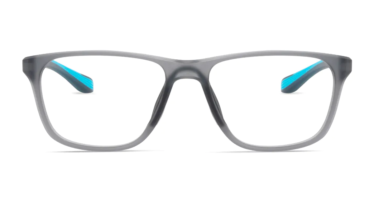 Rectangle Transparent Gray/Blue Sport Eyeglasses