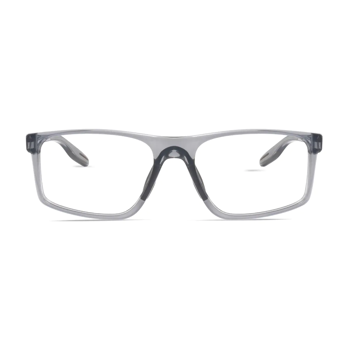 Rectangle Transparent Gray Sport Eyeglasses