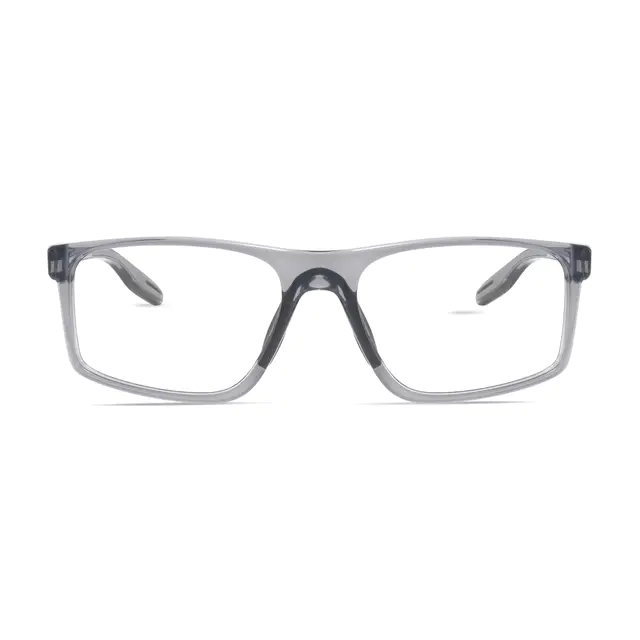 Rectangle Transparent Gray Sport Eyeglasses