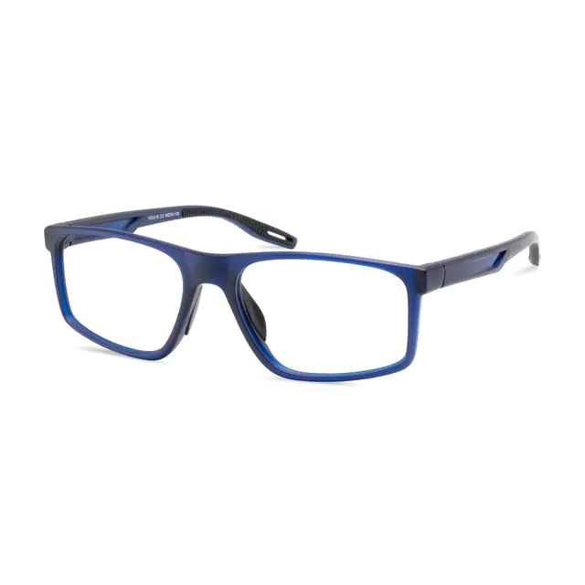 Rectangle Blue Sport Eyeglasses