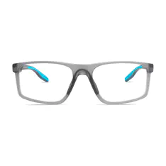 Rectangle Transparent Gray/Blue Sport Eyeglasses