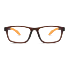 Rectangle Brown/Orange Sport Eyeglasses