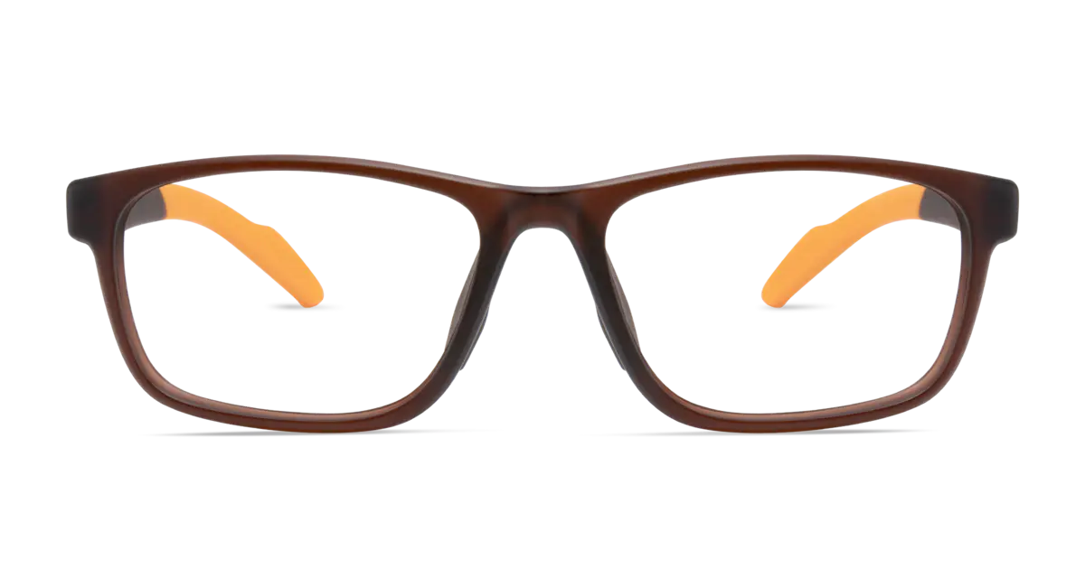 Rectangle Brown/Orange Sport Eyeglasses