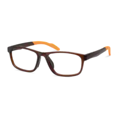 Rectangle Brown/Orange Sport Eyeglasses