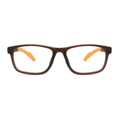 Rectangle Brown/Orange Sport Eyeglasses