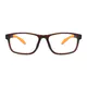 Rectangle Brown/Orange Sport Eyeglasses