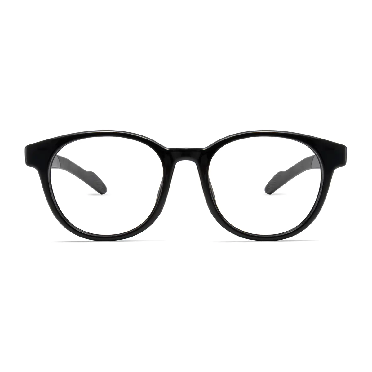 Oval Black Sport Eyeglasses