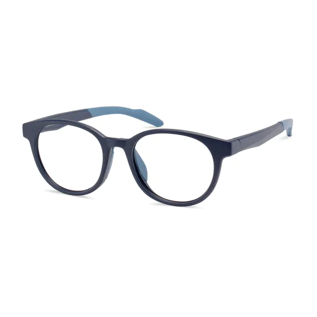 Oval Blue Sport Eyeglasses