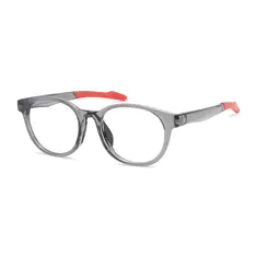 Oval Transparent Gray/Red Sport Eyeglasses