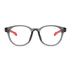 Oval Transparent Gray/Red Sport Eyeglasses