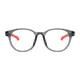 Oval Transparent Gray/Red Sport Eyeglasses