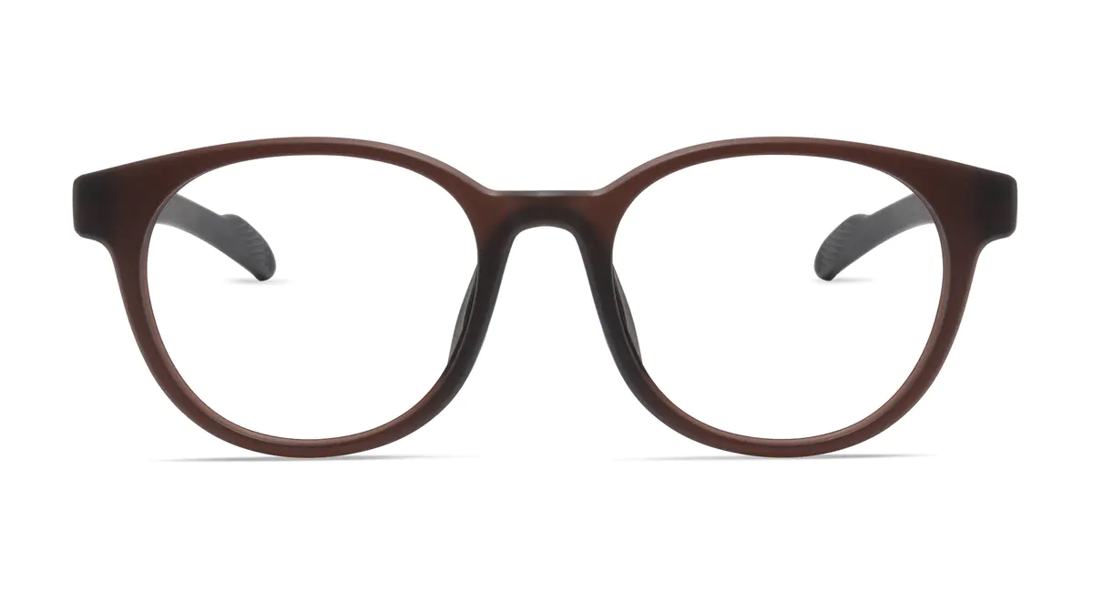 Oval Brown Sport Eyeglasses