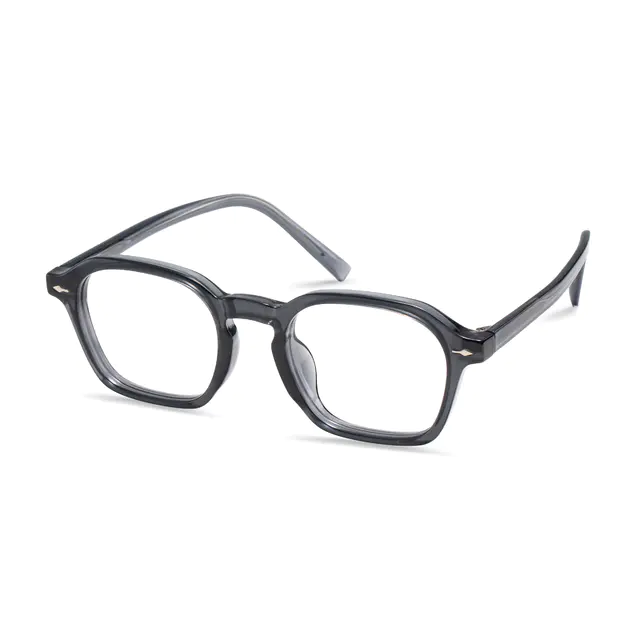 Square Gray Eyeglasses