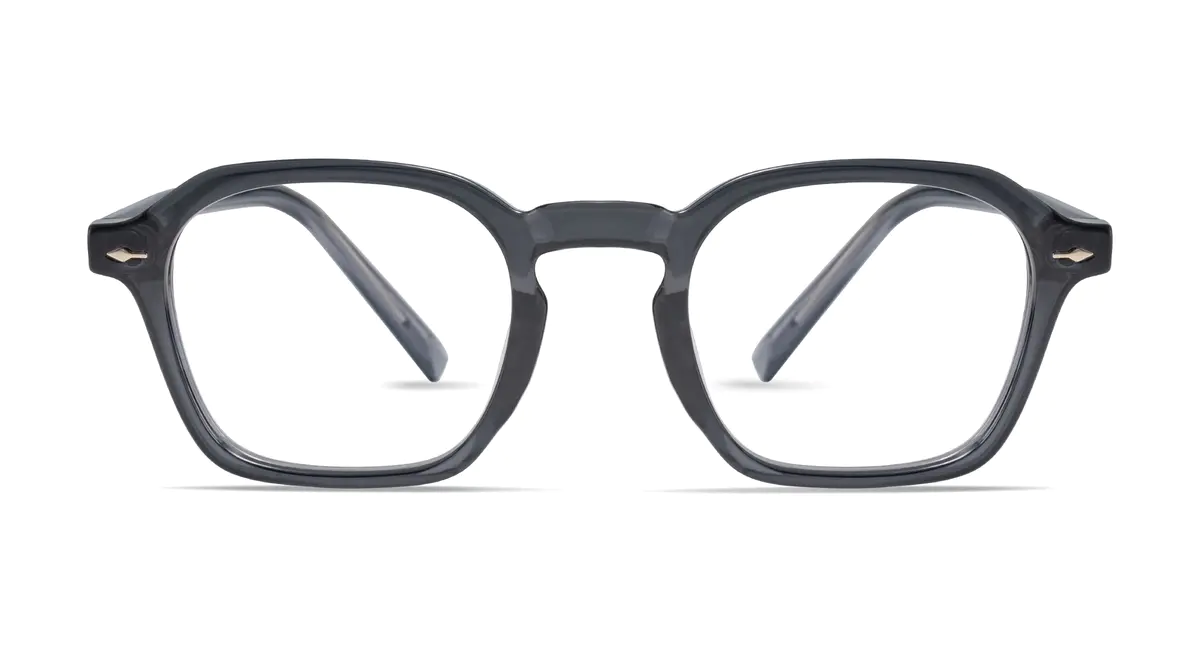 Square Gray Eyeglasses