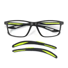 Rectangle Black/Green Sport Eyeglasses