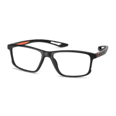 Rectangle Black/Orange Sport Eyeglasses