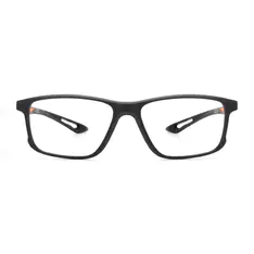 Rectangle Black/Orange Sport Eyeglasses