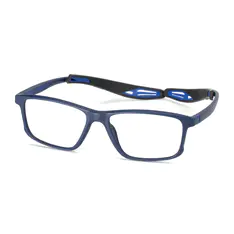 Rectangle Blue Sport Eyeglasses