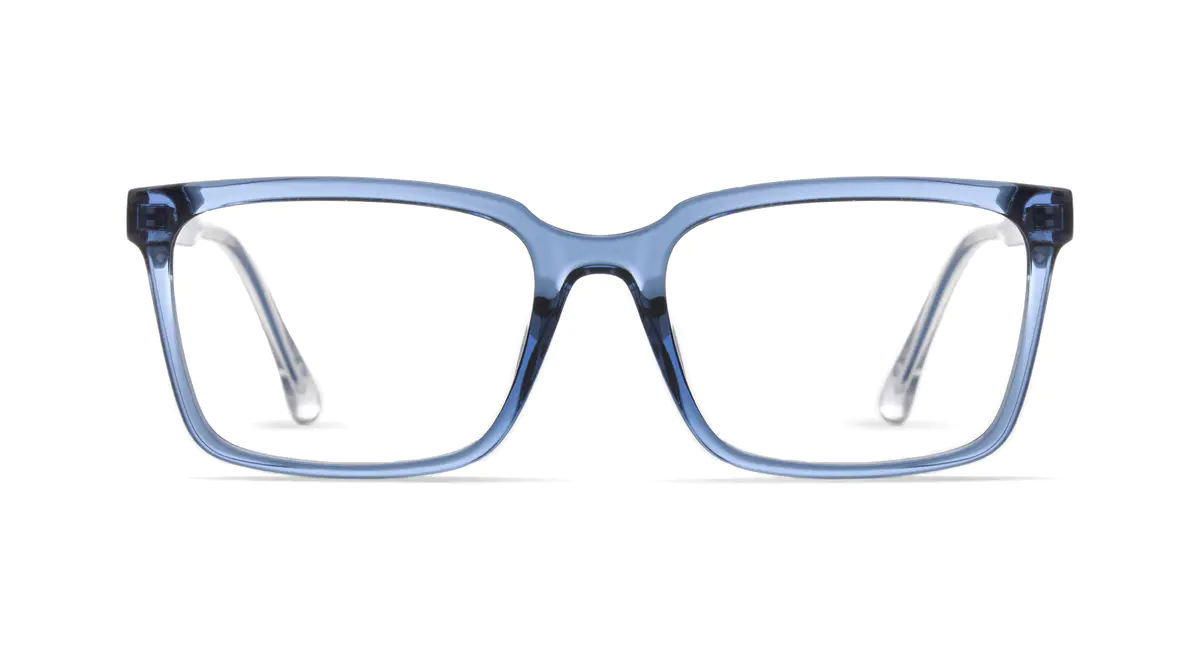 Rectangle Blue Eyeglasses